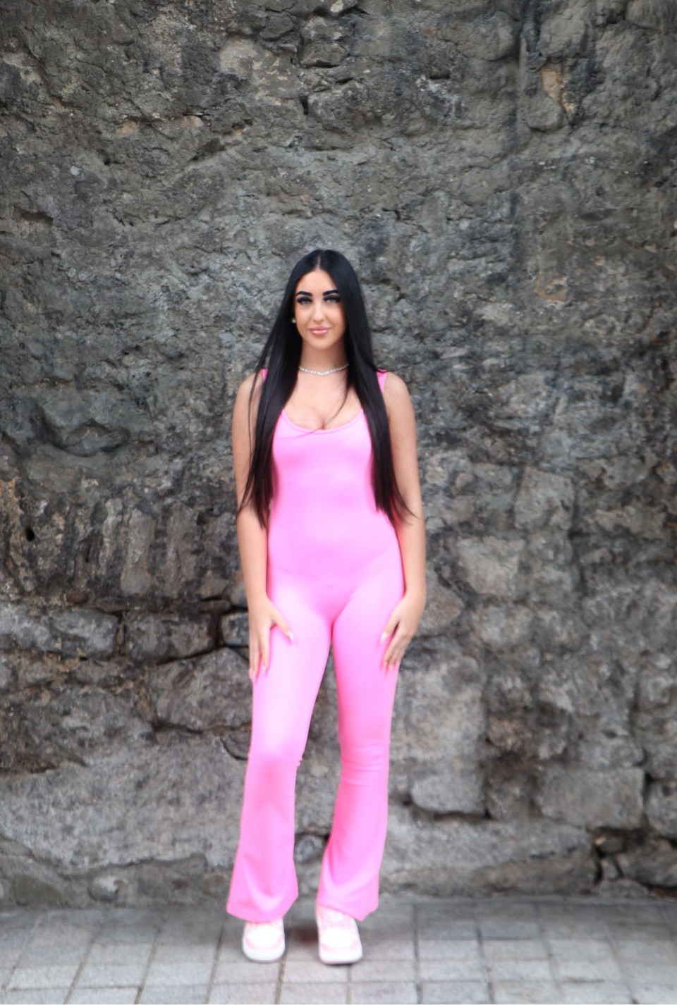 Flare leg jumpsuit