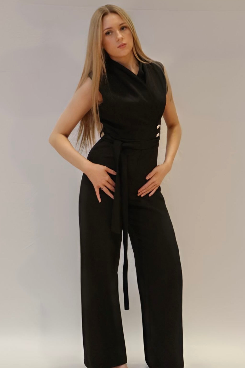 Button Detail Jumpsuit
